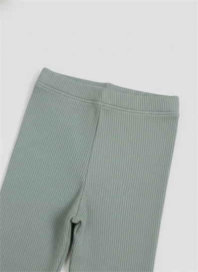 Kız Çocuk Pamuklu Ribana Fırfırlı Paça Tayt – 3lü Renkli Set