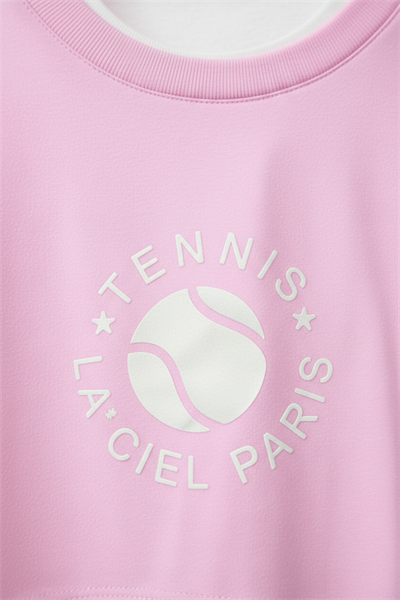 Kız Çocuk Pamuklu Pembe Baskılı T-Shirt ve Şort Takım - Kontrast Şerit Detaylı