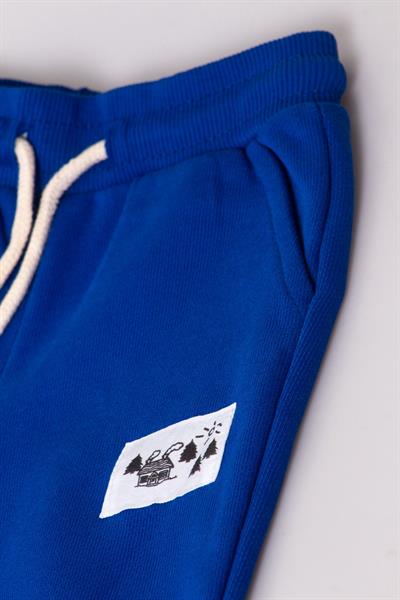 Erkek Çocuk Pamuklu 3lü Eşofman Altı Seti - Kahverengi, Petrol Yeşili ve Saks Mavisi