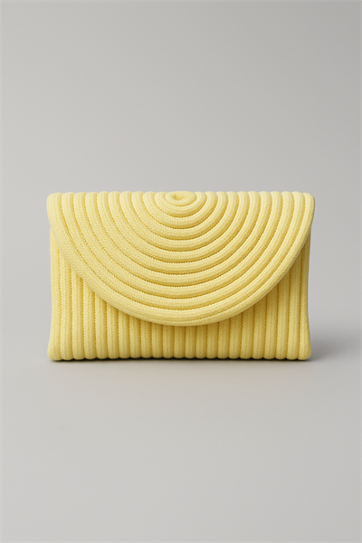 Çocuk Hasır Görünümlü Doğal Renk El Çantası - Yazlık Örgü Dokulu Model (14x20)