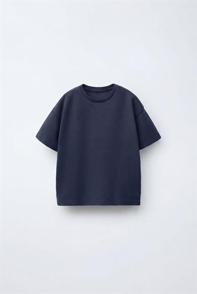 Kız Çocuk Pamuklu Lacivert T-Shirt Eşofman Takım