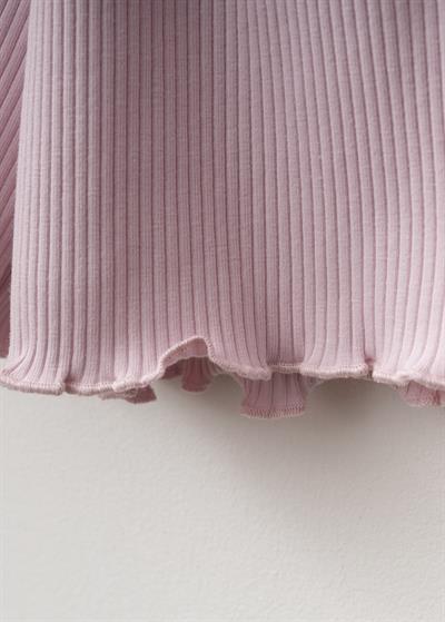 Kız Çocuk Pamuklu Pembe Deniz Yıldızı Nakışlı Crop Şort Takım - Ribana Kumaş