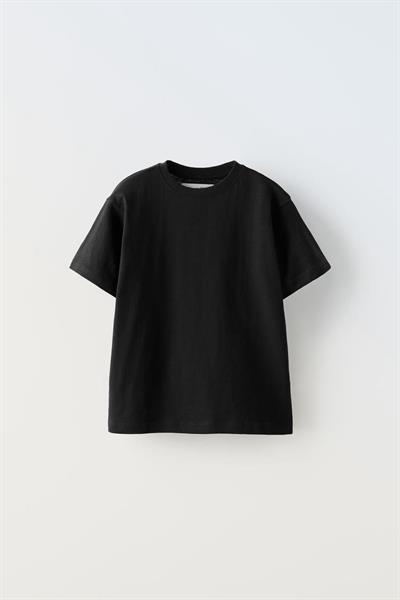 Unisex Çocuk Pamuklu Beyaz Siyah Basic T-shirt 2li Set - Günlük Rahat Kesim