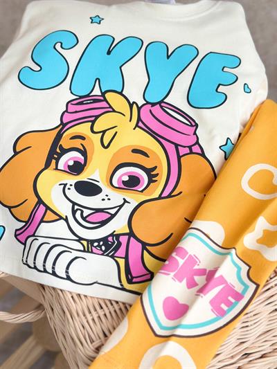 Kız Çocuk Paw Patrol Skye Baskılı Tişört ve Tayt Takımı – 2li Set, Pamuklu ve Rahat