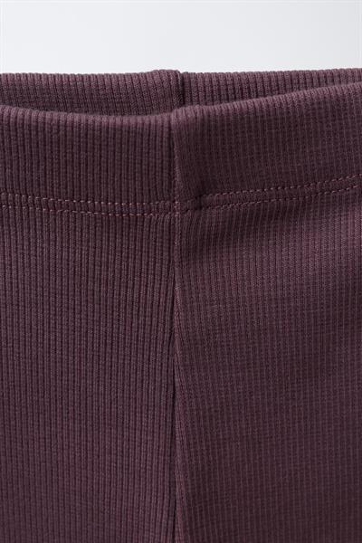 Kız Çocuk Pamuklu Lila Çiçek Desenli Sweatshirt ve Tayt Takım – Rahat Günlük Stil