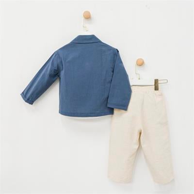 Erkek Çocuk Ceket, Tişört ve Pantolon Takımı – 3lü Set, Şık ve Rahat