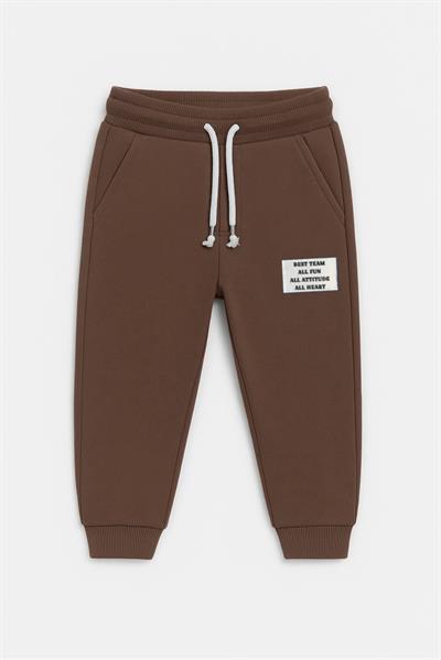 Erkek Çocuk Pamuklu 3lü Eşofman Altı Seti - Kahverengi, Petrol Yeşili ve Saks Mavisi