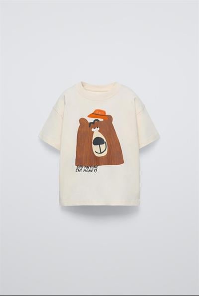 Hayvancık Desenli T-shirt Çizgili Eşofman Alt-Üst Takım Erkek Çocuk