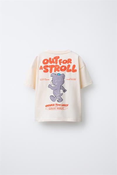 Erkek Çocuk Pamuklu Köpek Baskılı T-Shirt ve Kareli Eşofman Takım