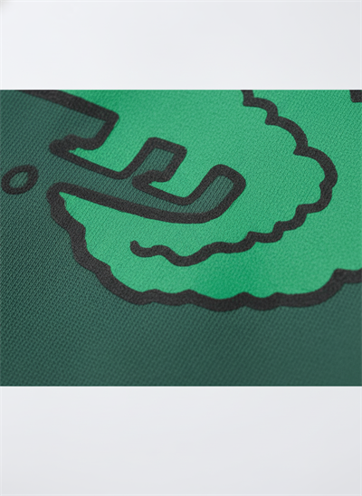 Erkek Çocuk Pamuklu Yeşil Timsah Baskılı Sweatshirt ve Kare Desenli Eşofman Takım