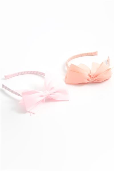 Kız Çocuk Fiyonklu 2li Saç Taç Seti 