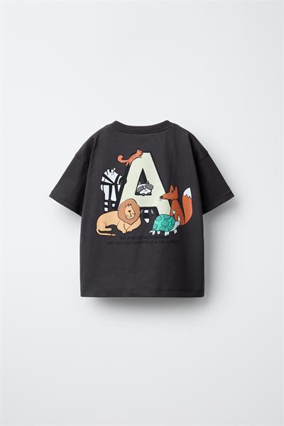 Erkek Çocuk Pamuklu Baskılı T-Shirt ve Çizgili Eşofman Takımı