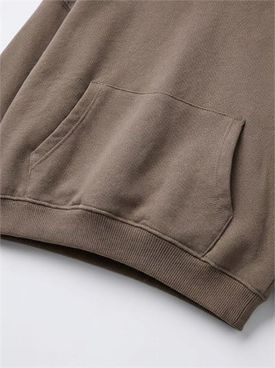 Çocuk Pamuklu Kapüşonlu Kahverengi Sweatshirt ve Eşofman Altı Takımı