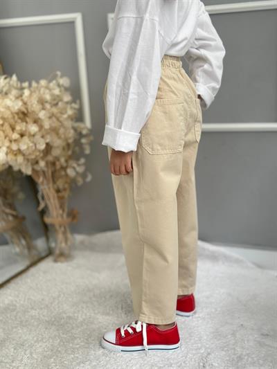 unisex Taş Çocuk Baloon Denim Jeans