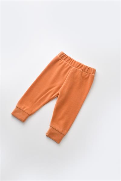 Unisex Bebek Organik Kadife Gökkuşağı Desenli Alt-Üst Takım - Sweatshirt Pantolon