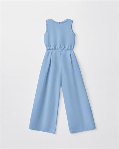 Kız Çocuk Pamuklu Kolsuz Bluz ve Bol Paça Pantolon Takım - Yazlık Şıklık