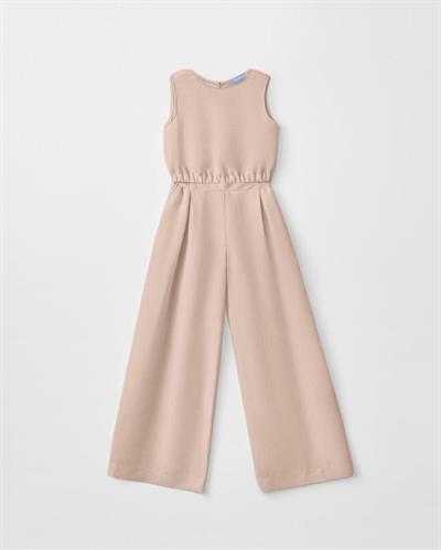 Kız Çocuk Pamuklu Kolsuz Bluz ve Bol Paça Pantolon Takım - Yazlık Şıklık