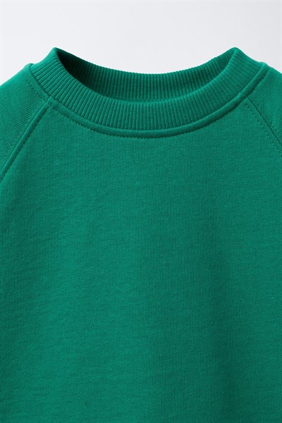 Unisex Çocuk Pamuklu Yeşil Gergedan Nakışlı T-Shirt Şort Takım