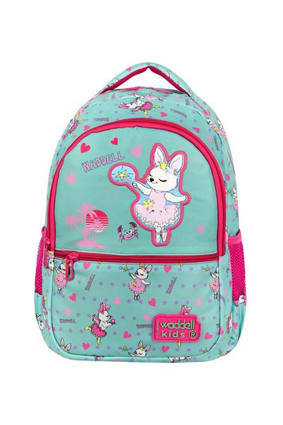 Erkek Çocuk Mavi Yeşil Müzik Temalı Dinozor Okul Çantası ve Beslenme Çantası Seti - Waddell Boys