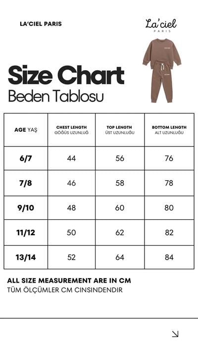 Erkek Çocuk Pamuklu Kahverengi Oversize Sweatshirt Eşofman Alt Takım - Rahat ve Şık