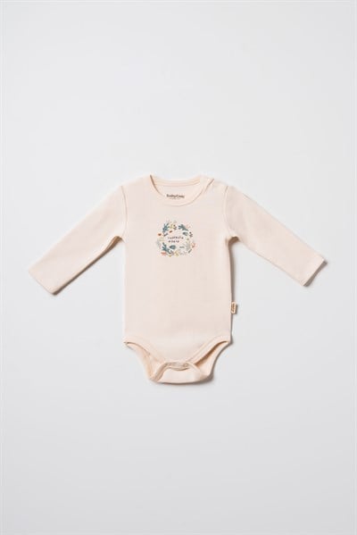 Organik Pamuklu 2li Uzun Kollu Çıtçıtlı Bebek Body Seti