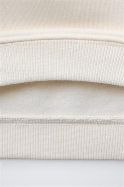 Kız Çocuk Pamuklu Ekru Kalp Aplikeli Sweatshirt ve Leopar Desenli Flare Tayt Takım