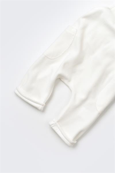 Unisex Bebek Pamuklu Ekru Kadife Salopet Tulum - Cepli