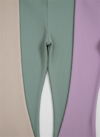 Kız Çocuk Pamuklu Ribana Fırfırlı Paça Tayt – 3lü Renkli Set