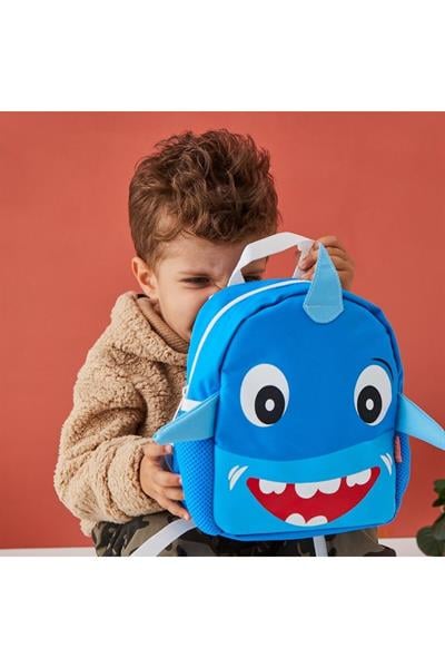 Çocuk Köpek Balığı Desenli Okul Kreş Sırt Çantası (1-5 Yaş)