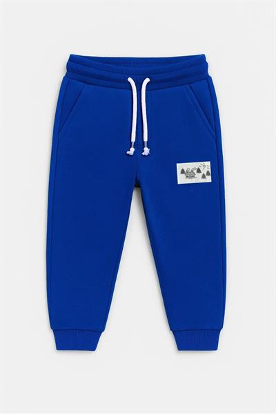 Erkek Çocuk Pamuklu 3lü Eşofman Altı Seti - Kahverengi, Petrol Yeşili ve Saks Mavisi