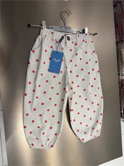 Puantiyeli Ekru Balon Pantolon