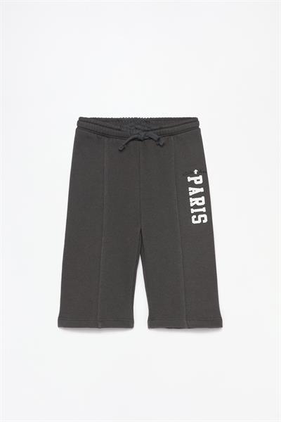 Kız Çocuk Pamuklu Siyah Ballet Team Yazılı Eşofman Takımı - Sweatshirt ve Alt Üst Takım