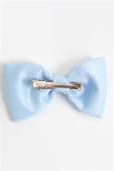 Kız Çocuk Mavi Kurdele Detaylı Taç ve Toka 2li Saç Aksesuar Seti 