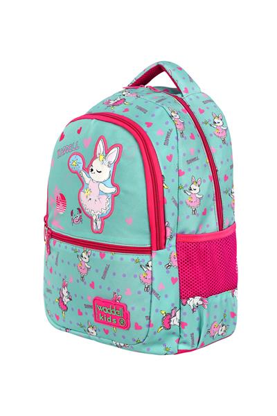 Erkek Çocuk Mavi Yeşil Müzik Temalı Dinozor Okul Çantası ve Beslenme Çantası Seti - Waddell Boys