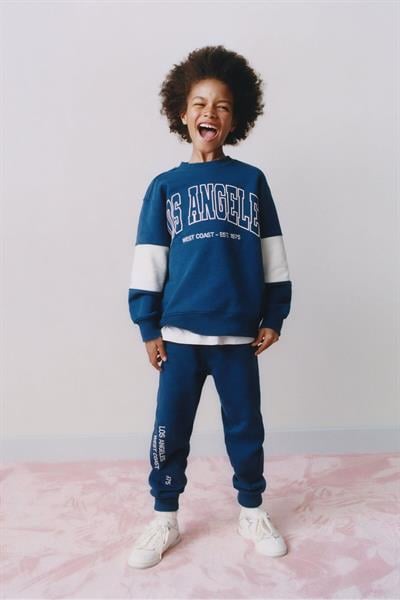 Erkek Çocuk Los Angeles Baskılı Pamuklu Sweatshirt Eşofman Alt-üst Takım