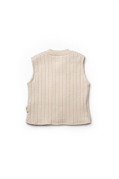  Pamuklu Unisex Bebek 3lü  Body, Yelek ve Alt Takım