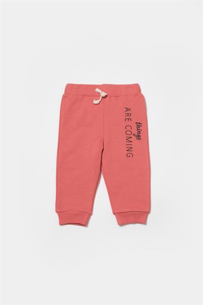 Bebek Pamuklu  Kapüşonlu Ayıcık Baskılı Eşofman Takımı - İki Parça