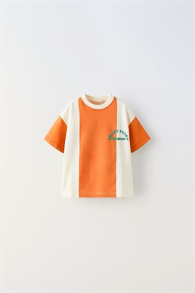 Erkek Çocuk Pamuklu Yeşil Turuncu Sloganlı T-shirt ve Şort Takım – Sunbeam Yazısı Detaylı