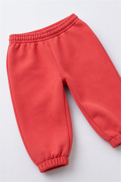Çocuk Kırmızı Basic Sweatshirt ve Eşofman Altı Takımı