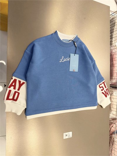 Çocuk Pamuklu Kaplan Baskılı Mavi Sweatshirt