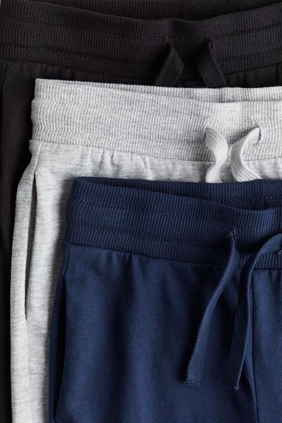 Unisex Çocuk Pamuklu 4lü Eşofman Altı Seti – Siyah, Açık Gri, Lacivert, Melanj Gri