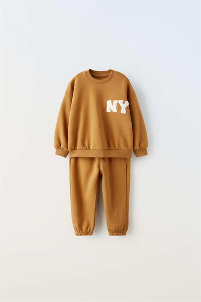 Unisex Çocuk Pamuklu Hardal 