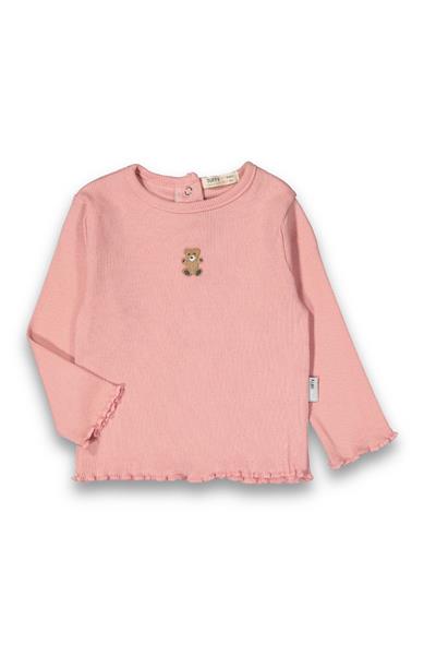 Kız Bebek İşleme Desenli Pamuklu Fırfırlı Body