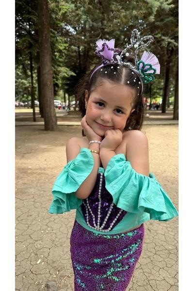 Kız Çocuk Deniz Kızı Parti Taç Toka