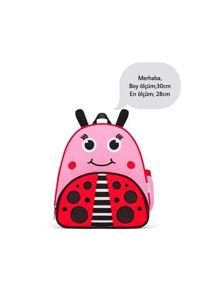 Kız Çocuk Uğurböceği Anaokul Kreş Sırt Çantası
