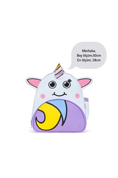 Kız Çocuk Unicorn Anaokul Kreş Sırt Çantası