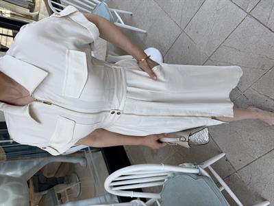 FERMUARLI TENCEL MİDİ ELBİSE