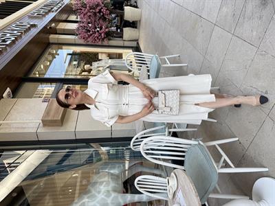 FERMUARLI TENCEL MİDİ ELBİSE