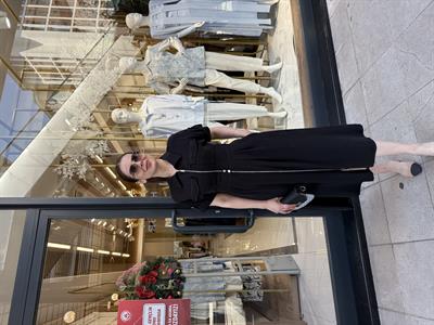 FERMUARLI TENCEL MİDİ ELBİSE