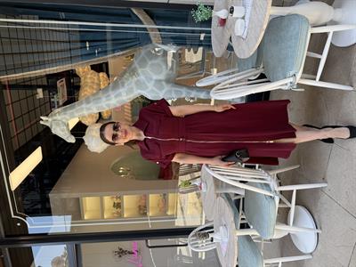 FERMUARLI TENCEL MİDİ ELBİSE